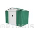CASETA METALICA VERDE CAMBRIDGE 4.72M2 H 198 X L 261 X F 181 CM GARDIUM