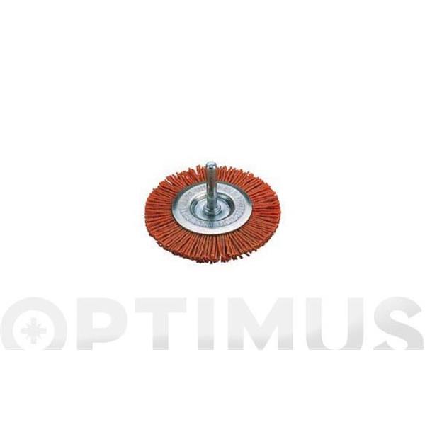 CEPILLO CIRCULAR NYLON CON EJE 100 MM WOLFCRAFT
