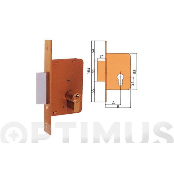 CERRADURA EMBUTIR MADERA LLAVE SOLA 4200 / 35 HL 98 X 60 EZCURRA