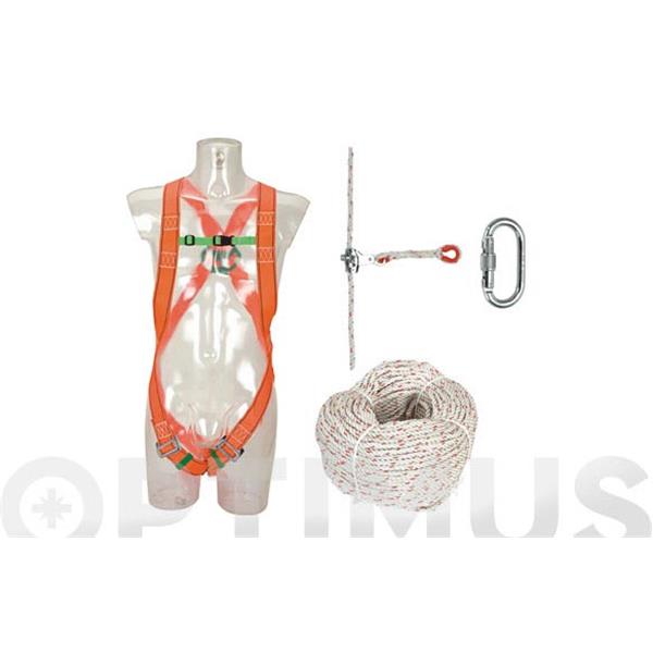 EQUIPO ANTICAIDAS N 20 COMPLETO CON ARNES CON 20 METROS DE CUERDA CLIMAX