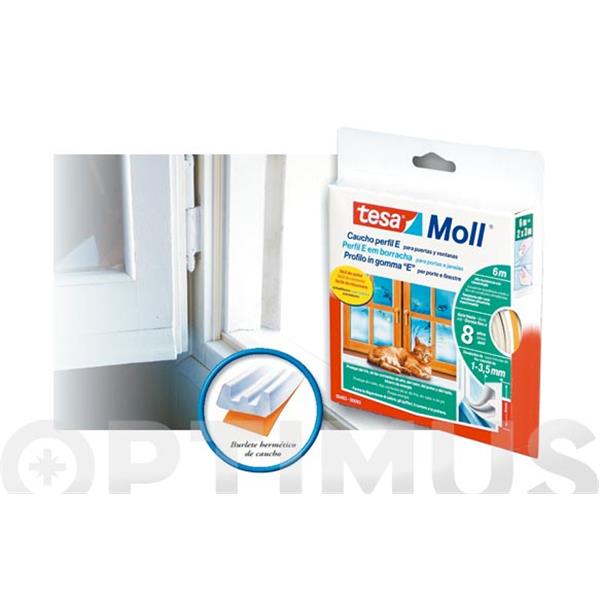 TESAMOLL CAUCHO PERFIL D  9 MM X 6 M BLANCO 05463-00120-00 