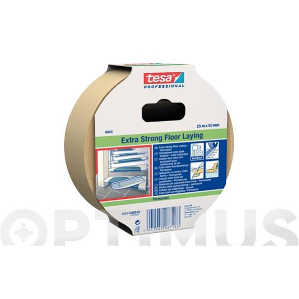 CINTA DOBLE CARA PARA SUELOS EXTRAFUERTE PERMANENTE 50 MM X 10M TESA TAPE