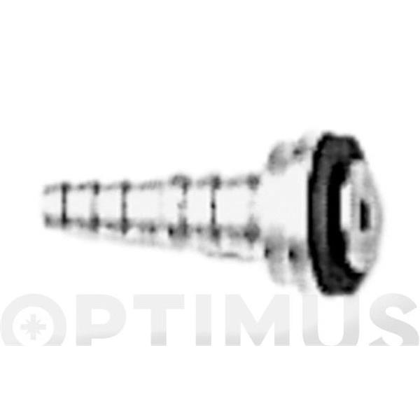 RACOR DE GRIFO ESCAPE LIBRE SOLDADURA AEROBUTANICA CON TUERCA ROSCA IZDA , 21.8 MM