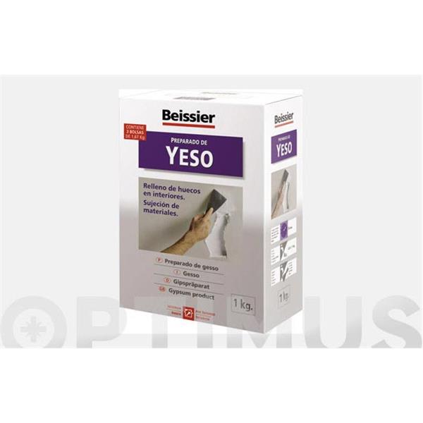 YESO FINO PREPARADO PARA RELLENOS EN POLVO 1 KG BEISSIER 