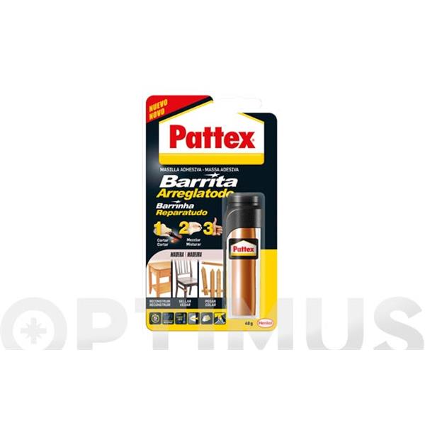 MASILLA DE REPARACION BARRITA ARREGLATODO PARA MADERA 48 GR PATTEX 