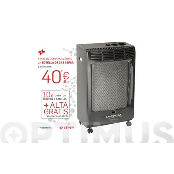 ESTUFA DE GAS CATAL&Iacute;TICA "ATHENA 20" 3,05 KW NEGRA CAMPINGAZ 