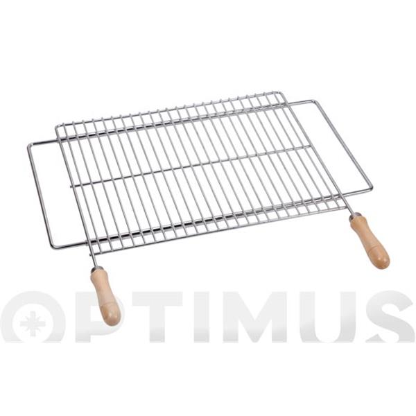PARRILLA BARBACOA ZINCADA 70/80 X 40 CM EXTENSIBLE  SAUVIC