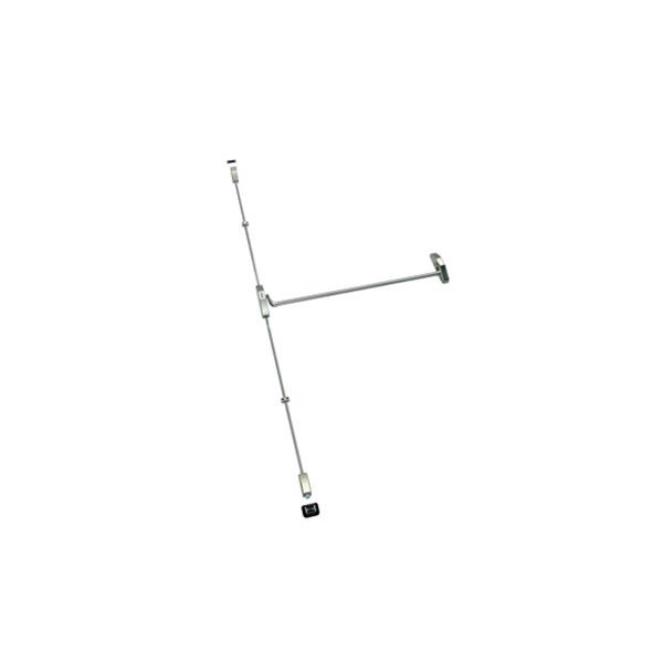 BARRA ANTIPANICO SOBREPONER PARA PUERTA DOBLE, ANCLAJE VERTICAL Y HORIZONTAL