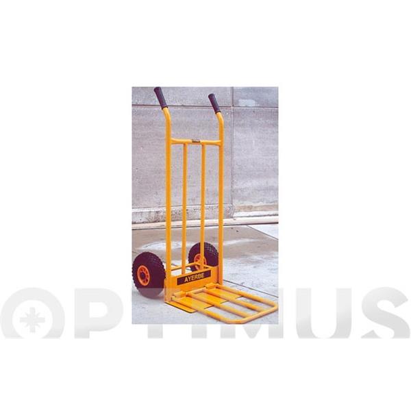 CARRETILLA ALMACEN PALA ABATIBLE AY-350-CN , RUEDA NEUMATICA 350 KG AYERBE