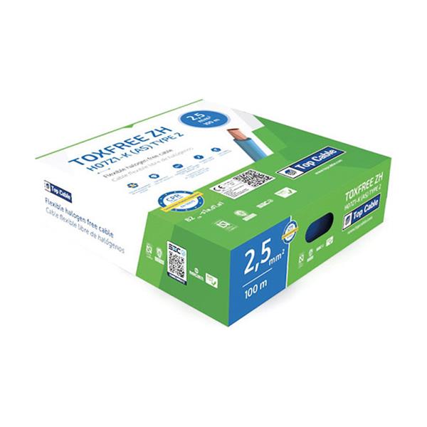 CABLECILLO INTER. HO7Z1_K 1X2,5 A/V 100 MT TOP CABLE AMA/VE T.T.