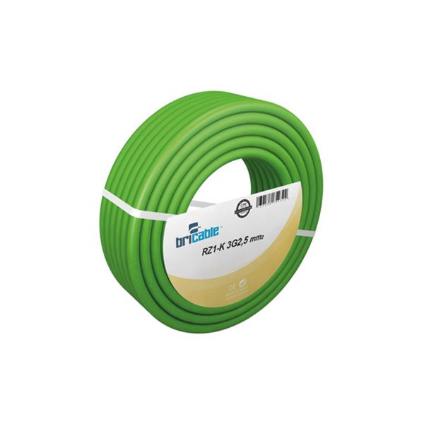 CABLE MANGUERA VERDE DE 1 KW EXTER. RVK 3 X 2,5 MM