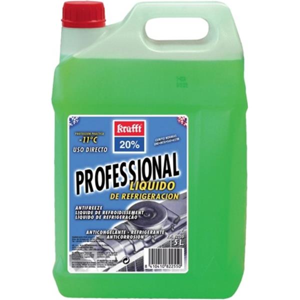 ANTICONGELANTE REFRIGERANTE 5 LT 20% 11&ordm; REFR. VERDE KRAFF