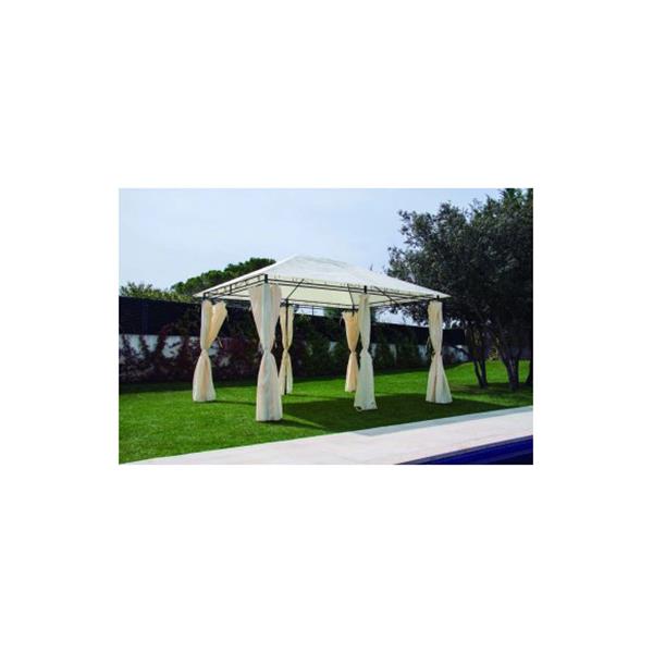 PERGOLA JARDIN 3 X 4 MT MET BEI CON CORTINAS NT102958