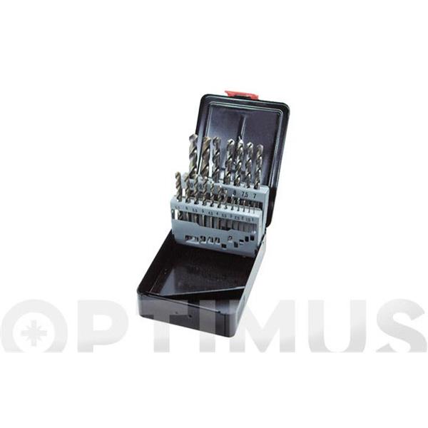 JUEGO 19 BROCAS HSS COBALTO CADA 1/2 MM 1-10 MM IRONSIDE
