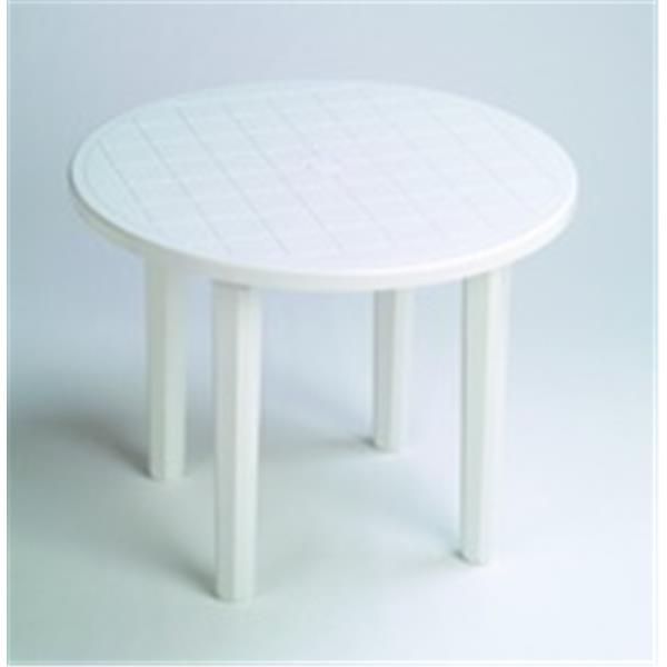 MESA REDONDA RESINA &Oslash; 90 CM BLANCO