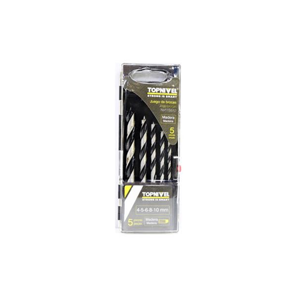 JUEGO BROCAS MADERA 04-05-06-08-10 MM NV115510 5 PZ
