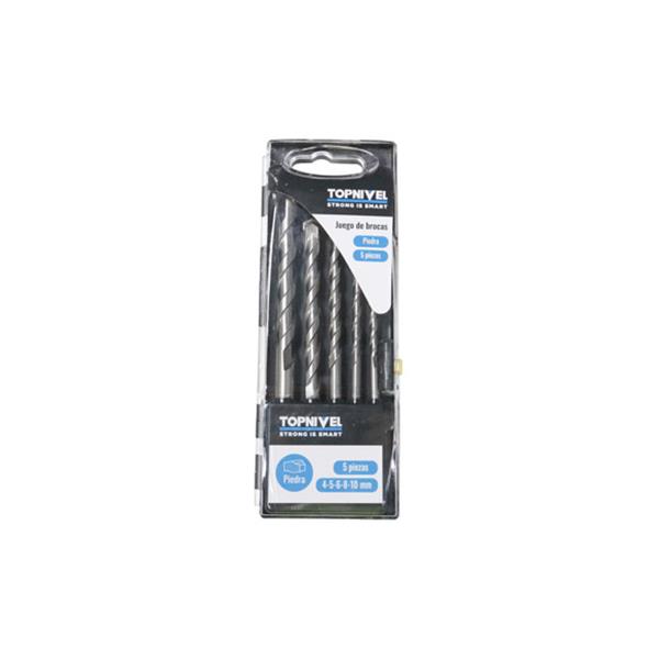 JUEGO BROCAS PIEDRA 4 - 5 - 6 - 8 -10 MM 15511 5 PZ