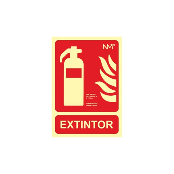 CARTEL SE&Ntilde;AL 210 X 300 MM LUMINISCENTE PVC EXTINTOR NORMALUZ