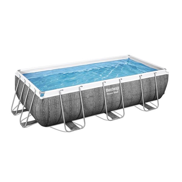 PISCINA DESMONTABLE RECTANGULAR 6.478 L DEPURADORA CARTUCHO TIPO II 404X201X100 CM RATAN