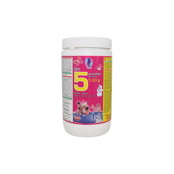 CLORO PISCINA 5 ACCIONES P20 G 1KG