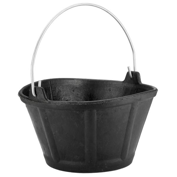 CUBO CONST ITALIANO 10 LT ASA METALICA CAUCHO NE. BELLOTA