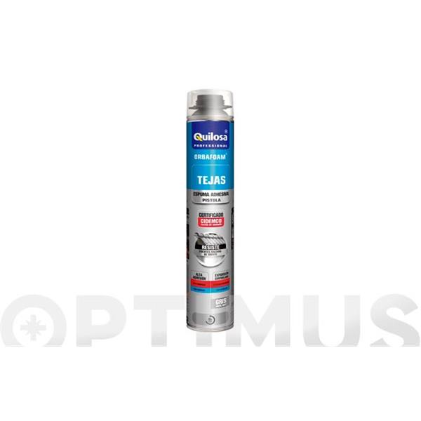 ESPUMA DE POLIURETANO ORBAFOAM TEJA PARA PISTOLA GRIS 750ML QUILOSA
