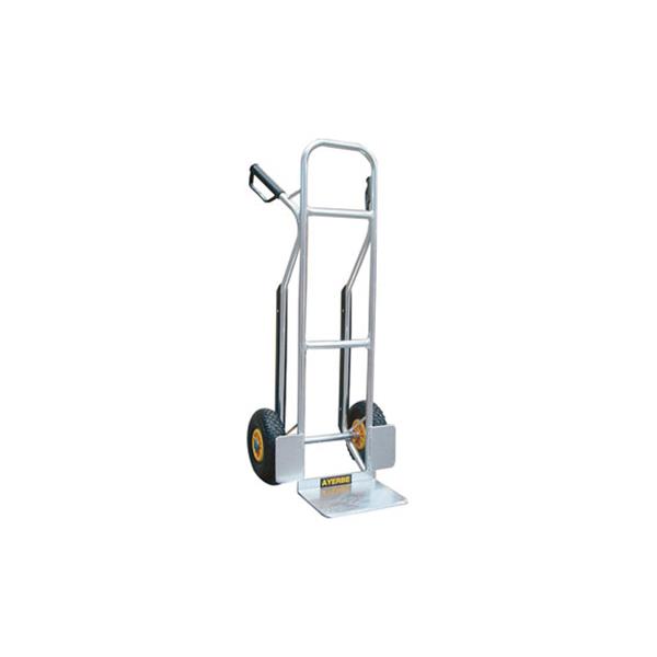 CARRETILLA ALMACEN ALUMINIO PALA FIJA RUEDA NEUMATICA 180 KG 117 X 30 X 46 CM REF. AY-200-ALUMINIO AYERBE