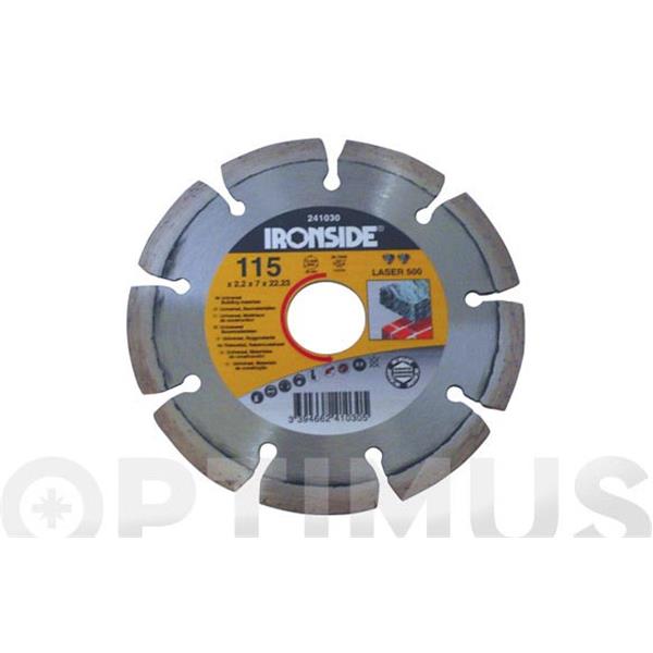 DISCO DIAMANTE SEGMENTADO LASER 500 - 115 IRONSIDE