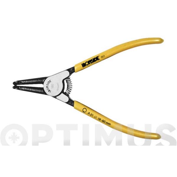 ALICATE PARA ARANDELAS EXTERIORES PUNTA CURVA 90&ordm; 125 MM MANGO PVC IRONSIDE