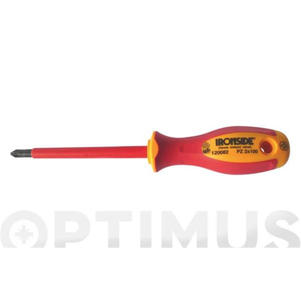 DESTORNILLADOR B/PZ BI-COMP ELECTRICISTA AISLADO 1000 V. 1 X 80 IRONSIDE