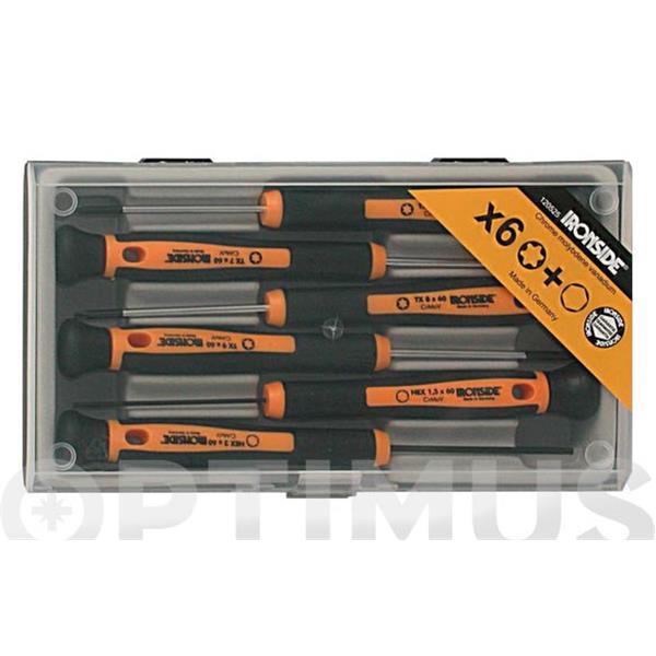 JUEGO 6 PIEZAS DESTORNILLADOR PRECISION TX / HEX IRONSIDE