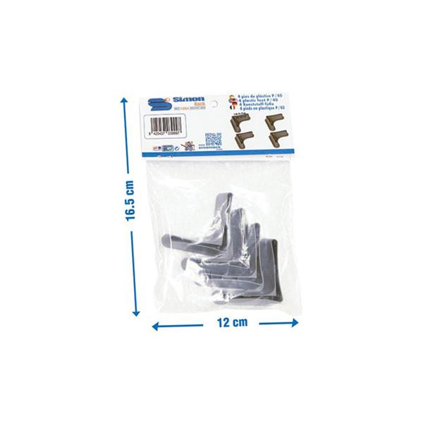 PIE DE PLASTICO P/40 BLANCO ( 4 UN ) SIMON