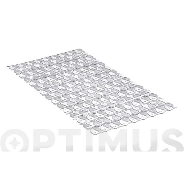ALFOMBRA BA&Ntilde;O ANTIDESLIZANTE CON VENTOSAS PVC 36 X 70 CM TRANSLUCIDA TATAY