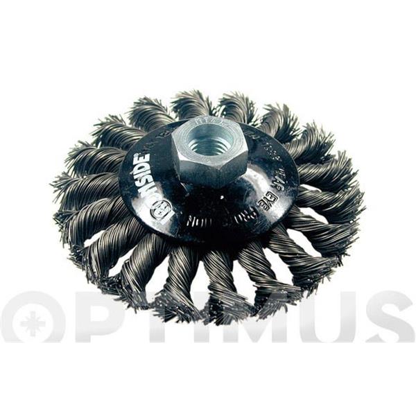 CEPILLO CIRCULAR CONICO PUA TRENZADA ACERO 14 MM 100 X 13 X 0.50 MM IRONSIDE