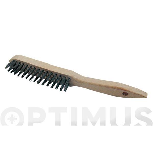 CEPILLO ACERO RECTO MANGO MADERA 0,35 2 HILERAS IRONSIDE