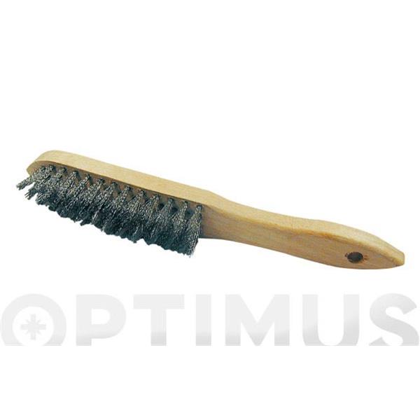 CEPILLO MANULA ACERO ONDULADO MANGO MADERA 0,30 2 HILERAS IRONSIDE 