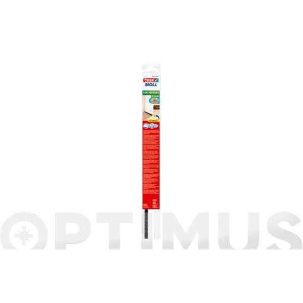 BURLETE BAJO PUERTA PVC CON CEPILLO ADHESIVO 1 MT X 43 MM BLANCO TESAMOLL