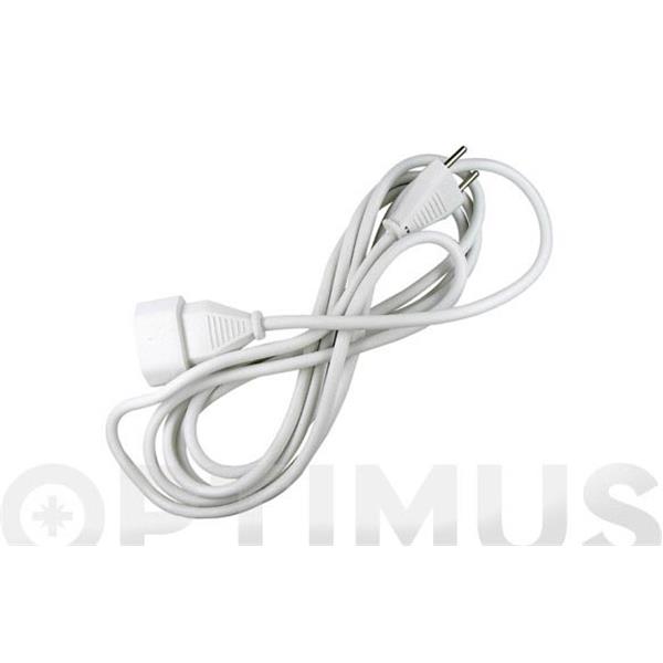 PROLONGADOR CABLE BLANCO 2X1 5 MT 10A BLANCO FAMATEL .
