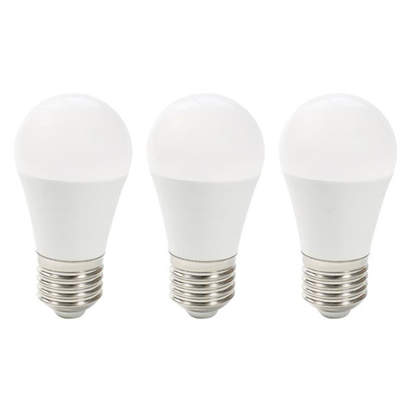 BOMBILLA IUMINACION ESFERICA LED 3 UNIDADES G45 E-27 7 WT 800LM 3000K SONEDAS