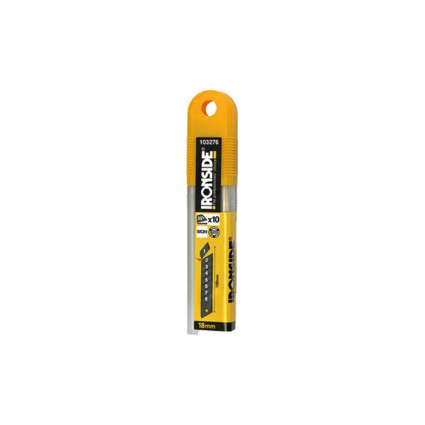 CUCHILLA PARA CUTER 18 MM SK2H PACK DE 10 PIEZAS IRONSIDE