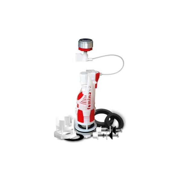 DESCARGA INODORO DOBLE (CABLE) DRAKO 12 CON TORNILLOS (COMPATIBLE ROCA)