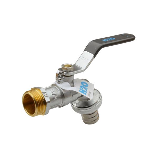 GRIFO ESFERA JARDIN PN-16 RACOR MANGUERA 1/2" X 3/4" MANGUERA 15 MM H2O