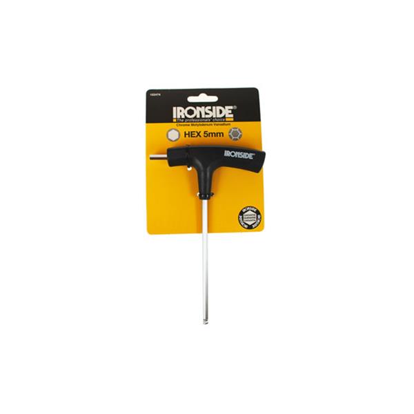 LLAVE ALLEN MANGO EN "T" PUNTA LARGA CON BOLA 5 MM 2 PUNTAS IRONSIDE