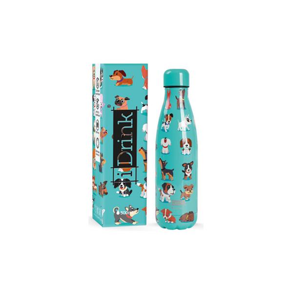 BOTELLA INOX TERMO 7 X 7 X 26,5CM 500 ML- DOGS