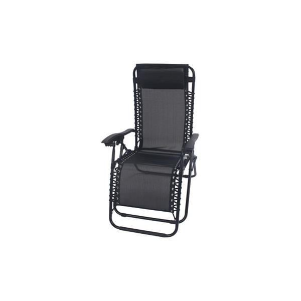 SILLON PLEGABLE RELAX CON COJIN ZERO GRAVITY NEGRO