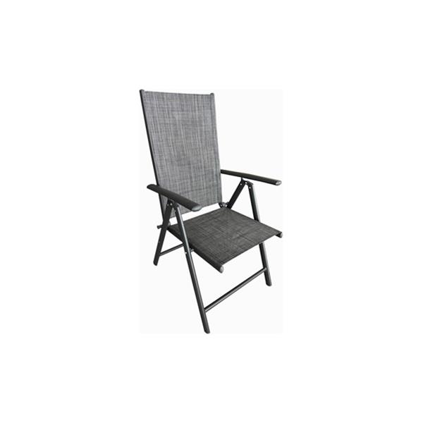 SILLON POSICIONES ALUMINIO TEXTILENE ANTRACITA/GRIS