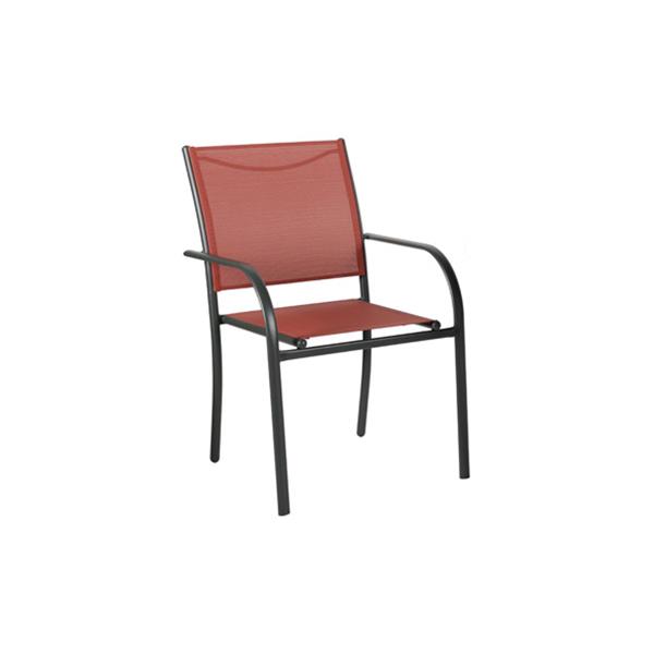 SILLON ACERO TEXTILENE GRANATE