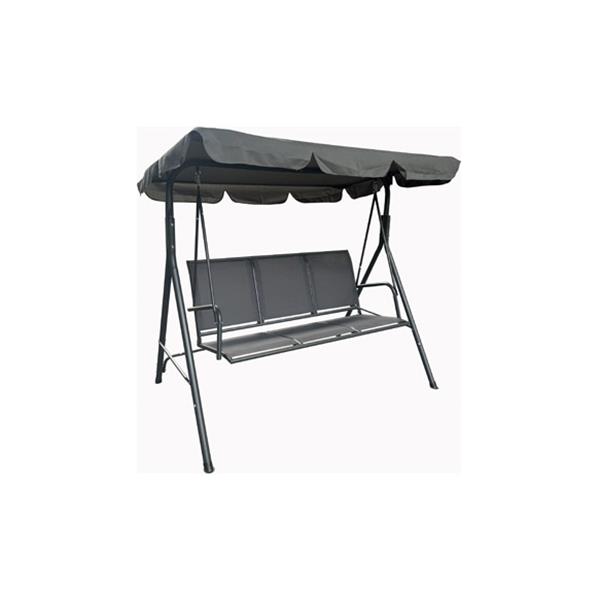BALANCIN ACERO TEXILENE 3 PLAZAS GRIS ANTRACITA