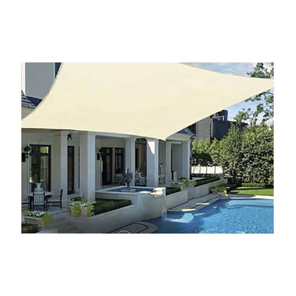 TOLDO VELA SOMBREO CUADRADO IMPERMEABLE POLIESTER 3 X 3 M CREMA