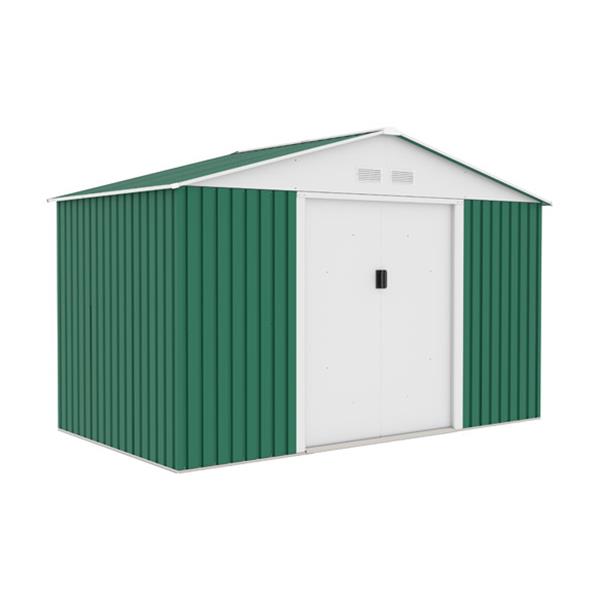 CASETA METALICA 7,74 M&sup2; 321 X 241 X 205 CM VERDE